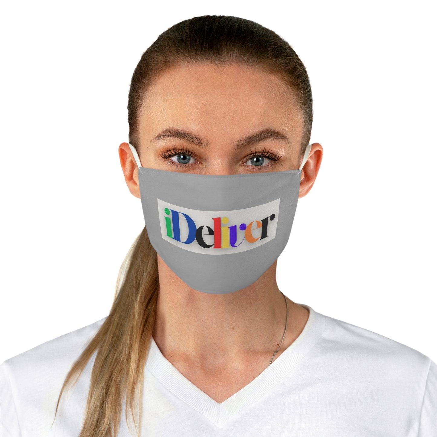 Colorful 'iDeliver' Fabric Face Mask | Stylish Protective Mask for Daily Use