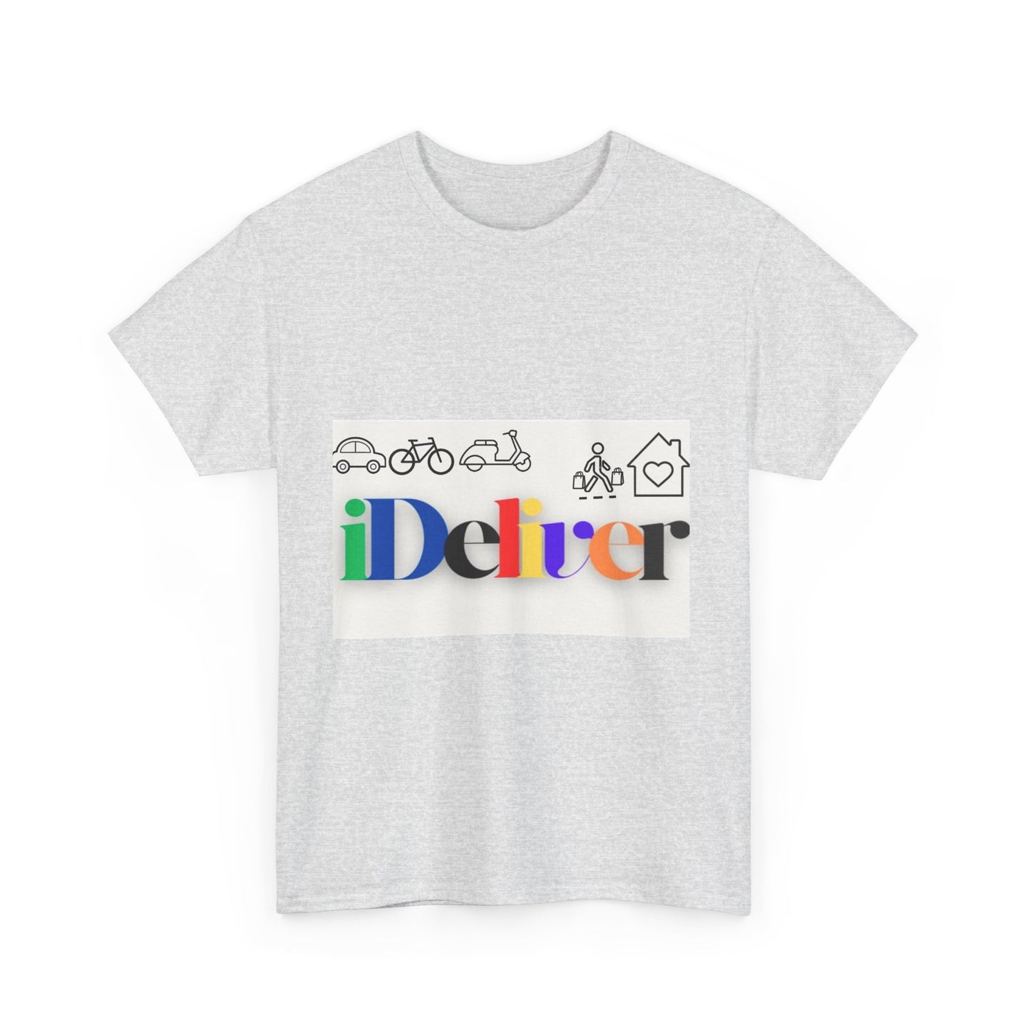 iDeliver Unisex Heavy Cotton Tee - Colorful Graphic Tee for Casual Wear