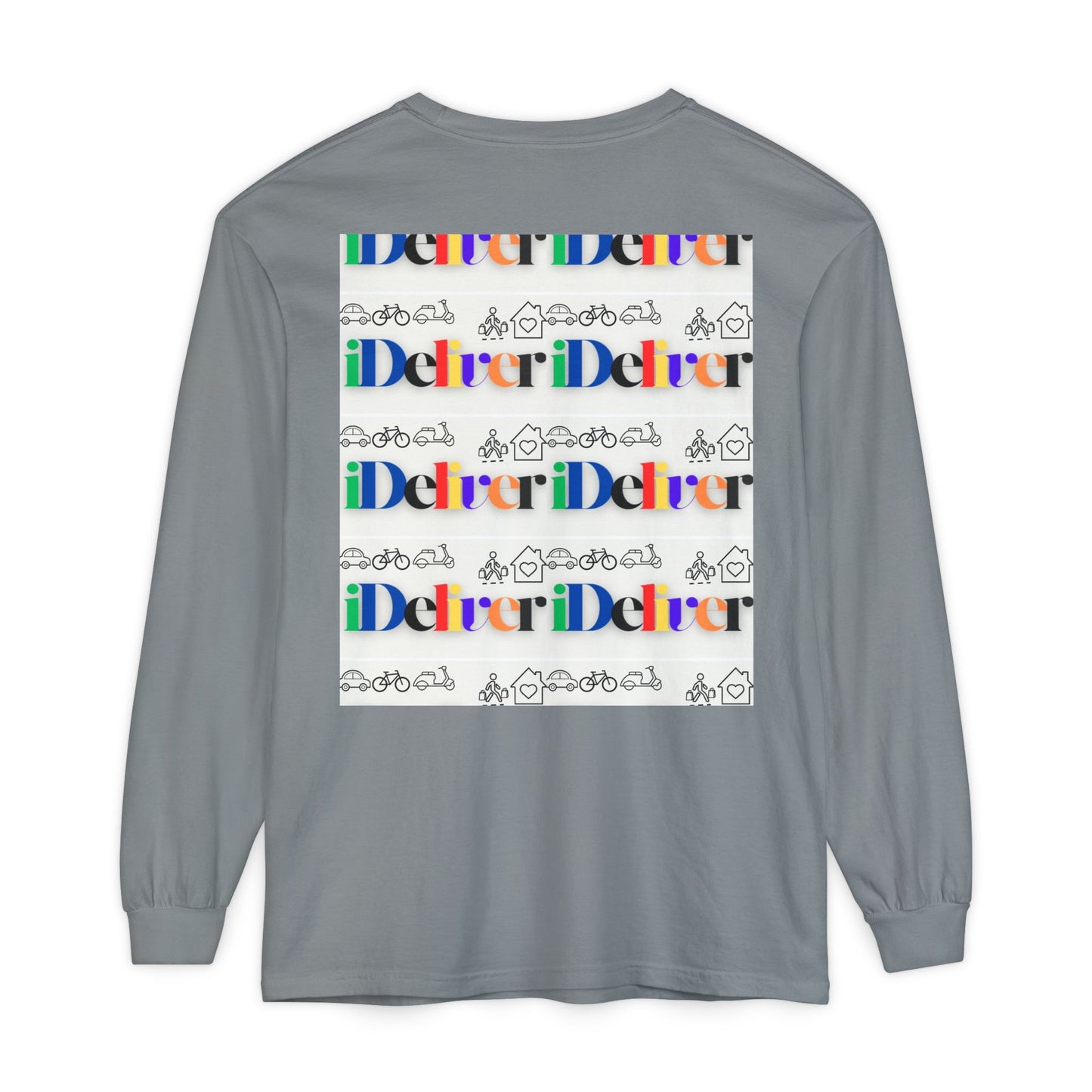 iDeliver Unisex Long Sleeve T-Shirt - Eco-Friendly Delivery Design