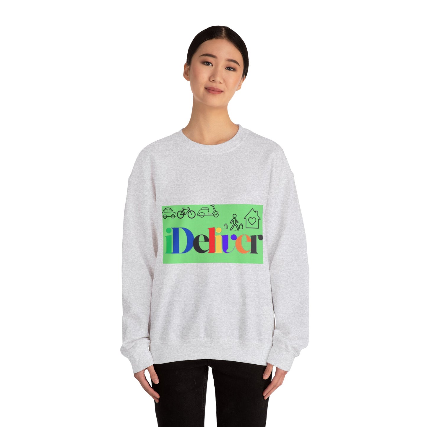 iDeliver Unisex Heavy Blend™ Crewneck Sweatshirt - Urban Transport Vibes