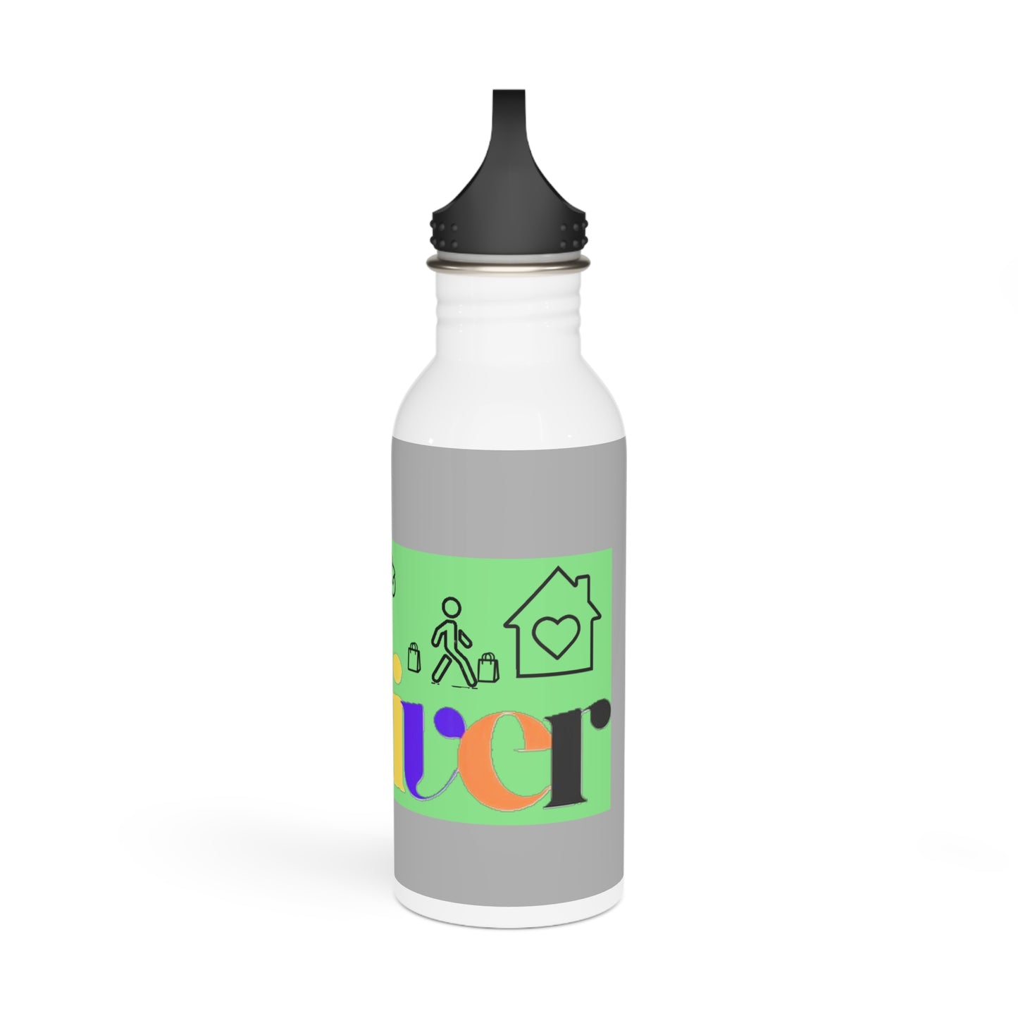 iDELIVER Colorful Motivational Stainless Steel Water Bottle - Perfect For Dehydration ob the go