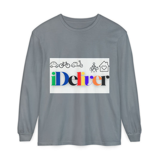 iDeliver Unisex Long Sleeve T-Shirt - Eco-Friendly Delivery Design