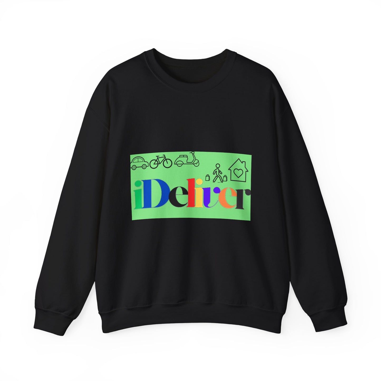 iDeliver Unisex Heavy Blend™ Crewneck Sweatshirt - Urban Transport Vibes