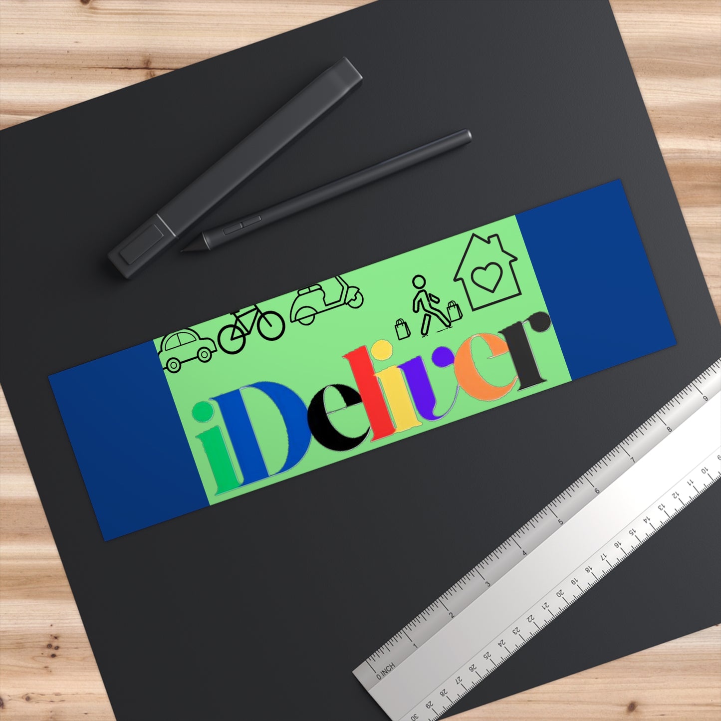 Colorful iDeliver Bumper Sticker for Fun and Creative Cars