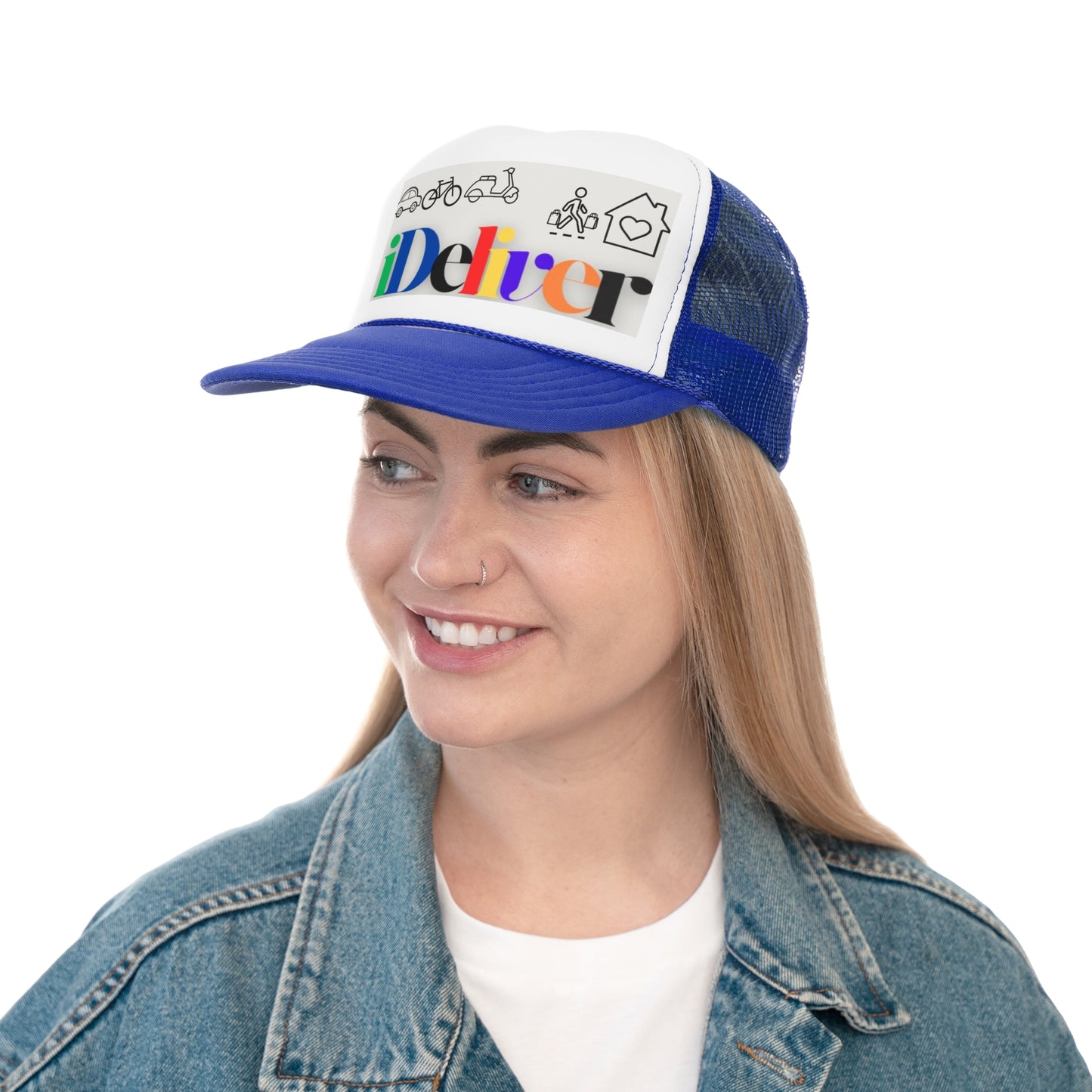 Colorful iDeliver Trucker Cap | Vibrant Mesh Hat for Everyday Wear