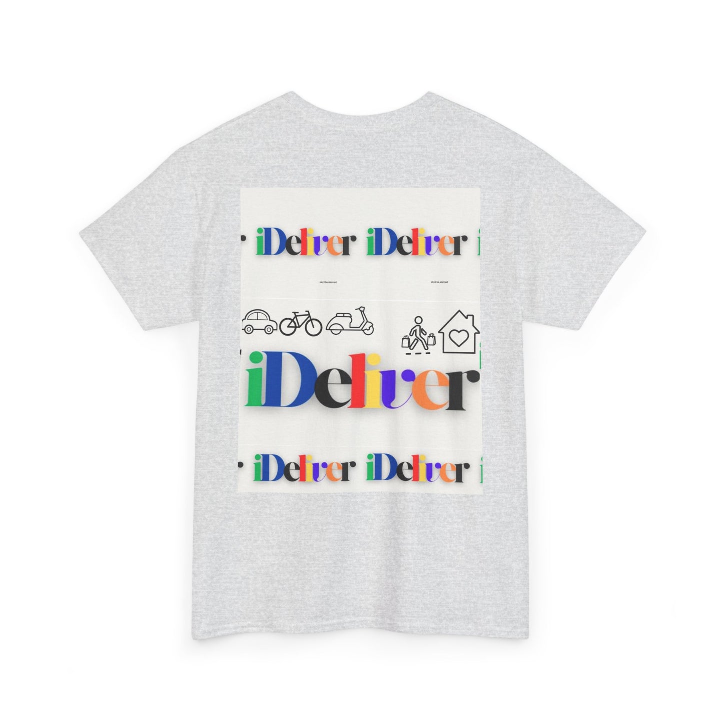 iDeliver Unisex Heavy Cotton Tee - Colorful Graphic Tee for Casual Wear