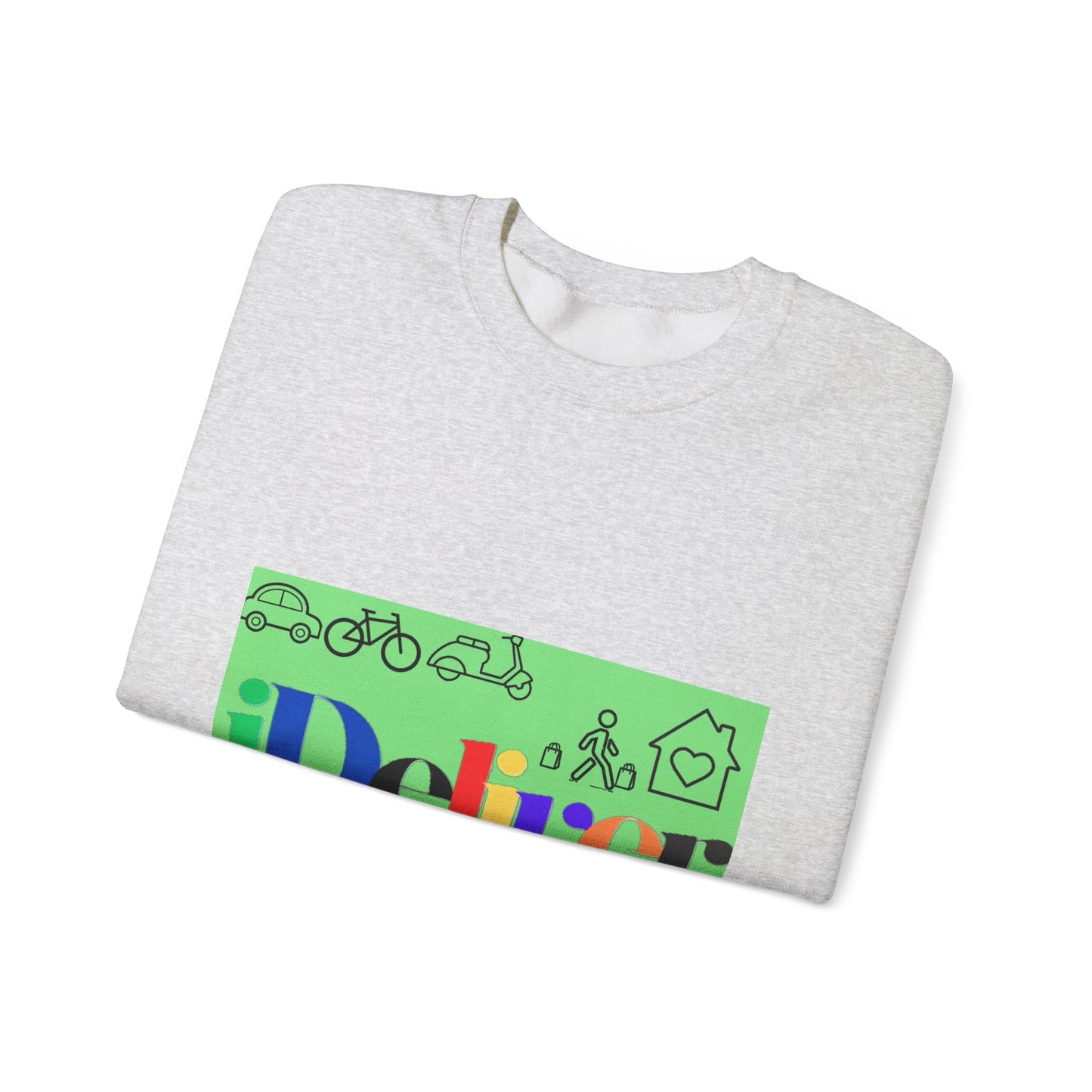 iDeliver Unisex Heavy Blend™ Crewneck Sweatshirt - Urban Transport Vibes