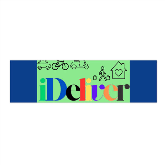 Colorful iDeliver Bumper Sticker for Fun and Creative Cars