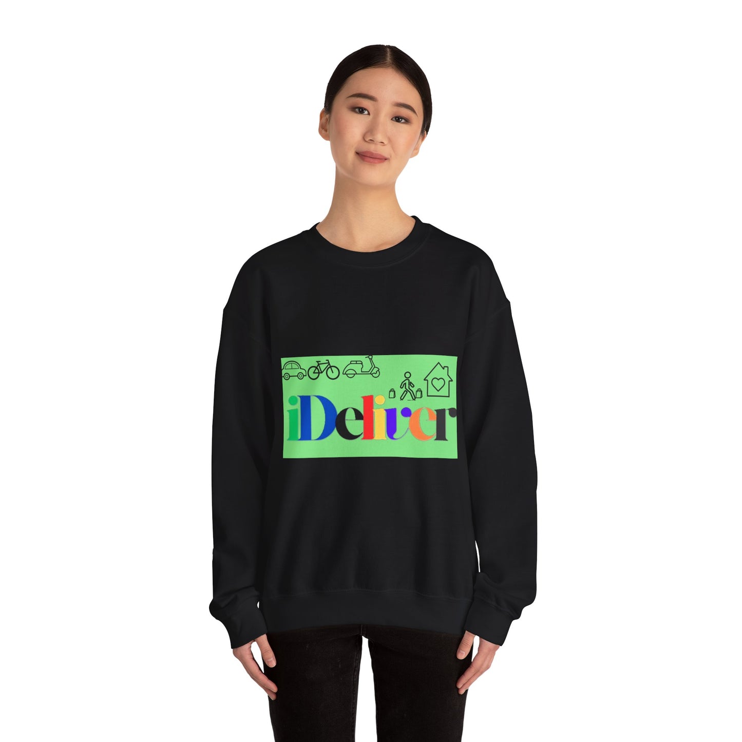 iDeliver Unisex Heavy Blend™ Crewneck Sweatshirt - Urban Transport Vibes