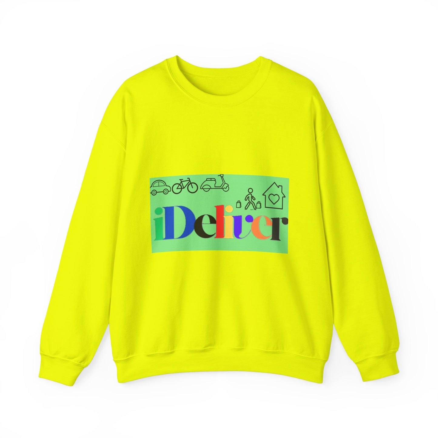 iDeliver Unisex Heavy Blend™ Crewneck Sweatshirt - Urban Transport Vibes