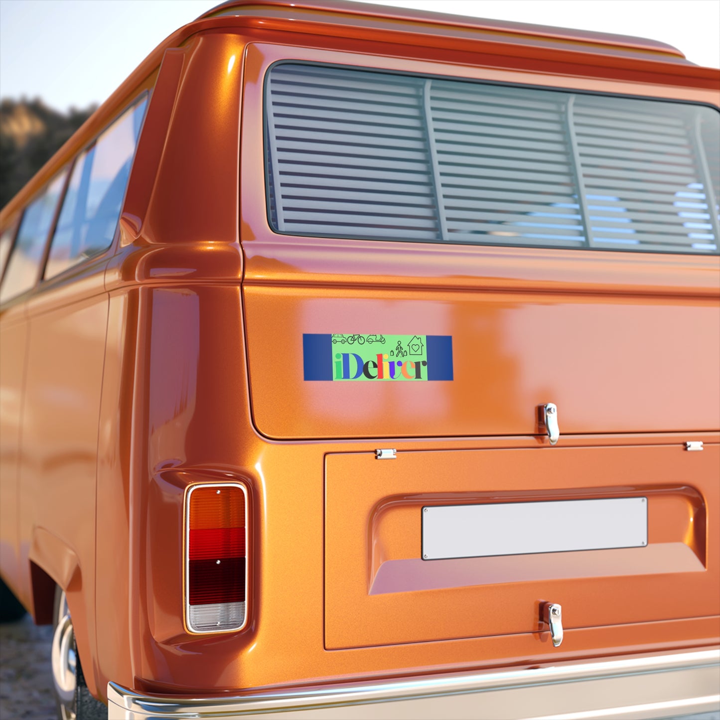 Colorful iDeliver Bumper Sticker for Fun and Creative Cars