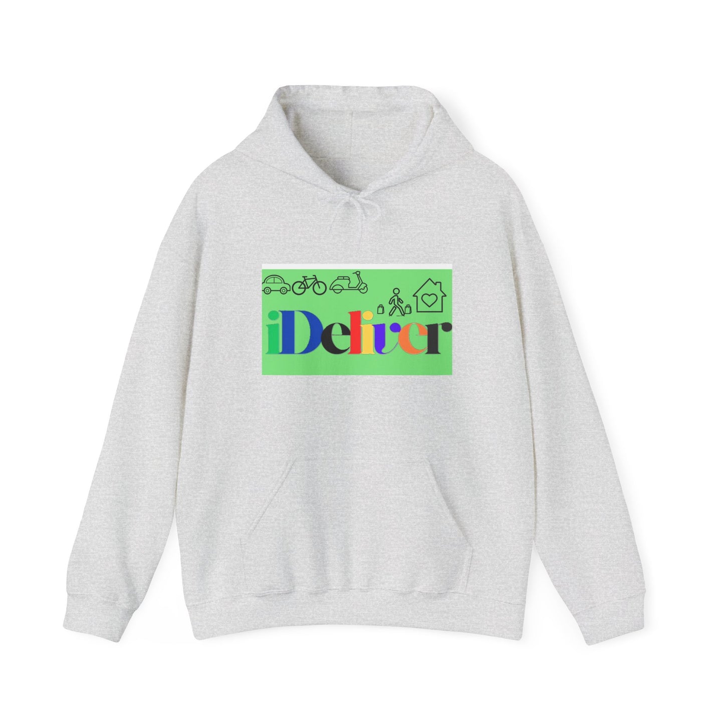 iDeliver Unisex Heavy Blend™ Hooded Sweatshirt - Colorful Streetwear for Delivery Enthusiasts