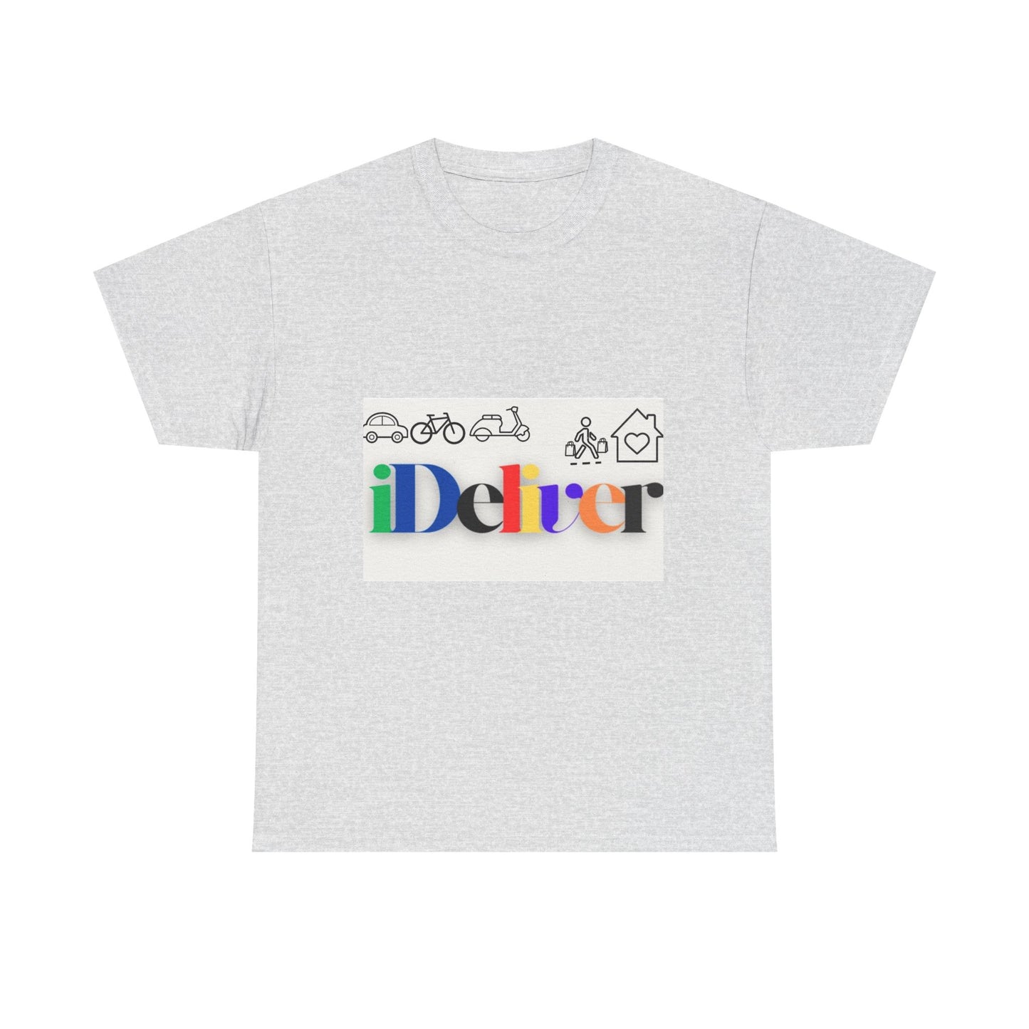 iDeliver Unisex Heavy Cotton Tee - Colorful Graphic Tee for Casual Wear