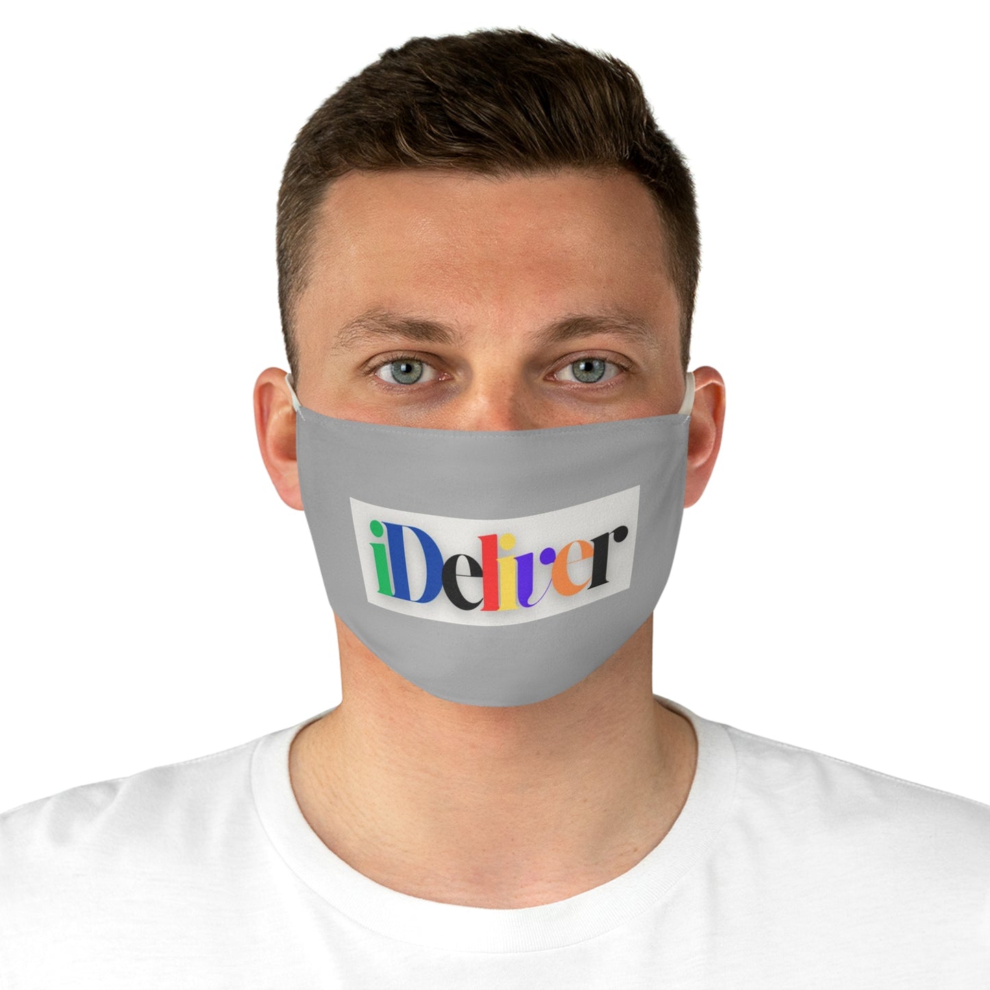 Colorful 'iDeliver' Fabric Face Mask | Stylish Protective Mask for Daily Use