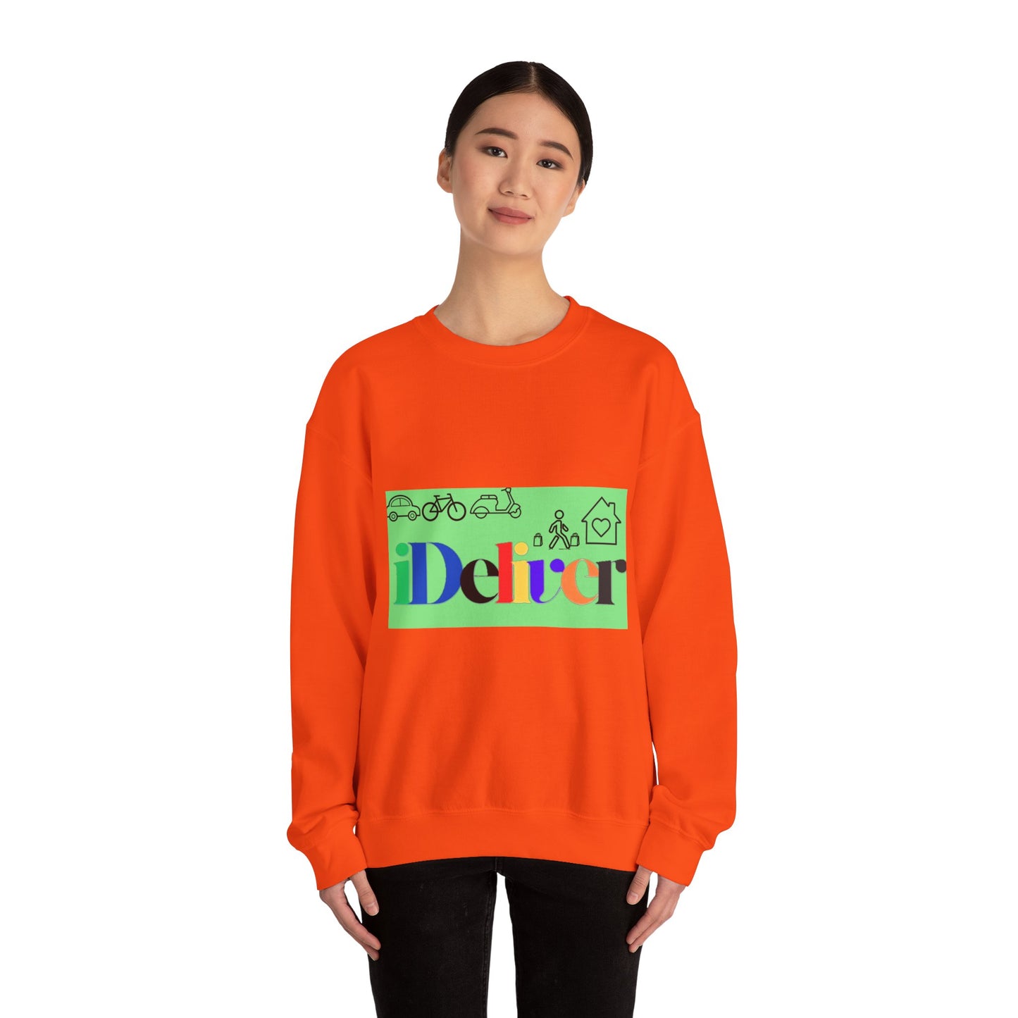 iDeliver Unisex Heavy Blend™ Crewneck Sweatshirt - Urban Transport Vibes